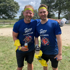 Andrew Firth and Luke at Total Warrior